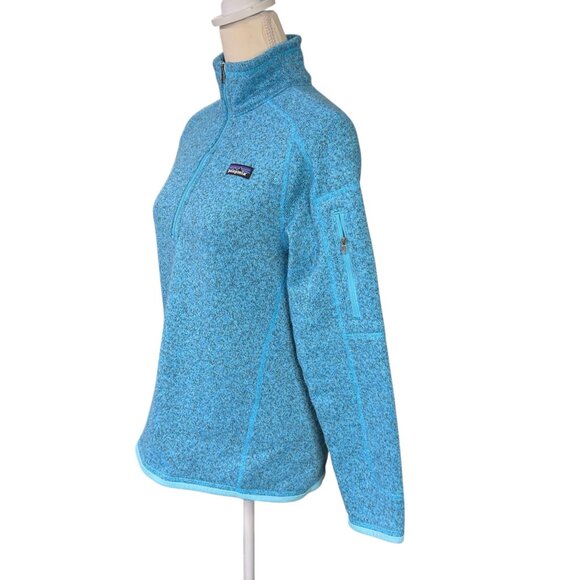 Patagonia Women's Quarter Zip Better Sweater Turquoise Blue Size Medium - Picture 2 of 8